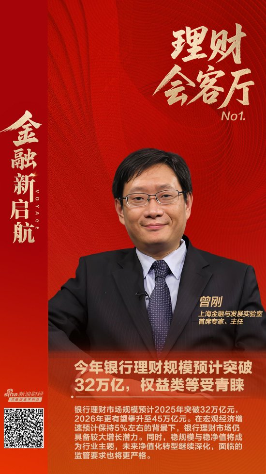 曾刚：今年银行理财规模预计突破32万亿，权益类、混合类等受青睐